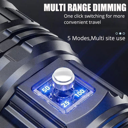 Ultra Bright Torch Built-in Battery Flash Light Emergency Spotlights 5km 1500W Most Powerful Led Flashlights Tactical