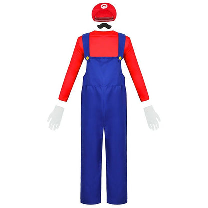 Halloween Carnival adult Men Funy Super game Cosplay Costume Luigi Bros Plumber Christmas Fancy Dress