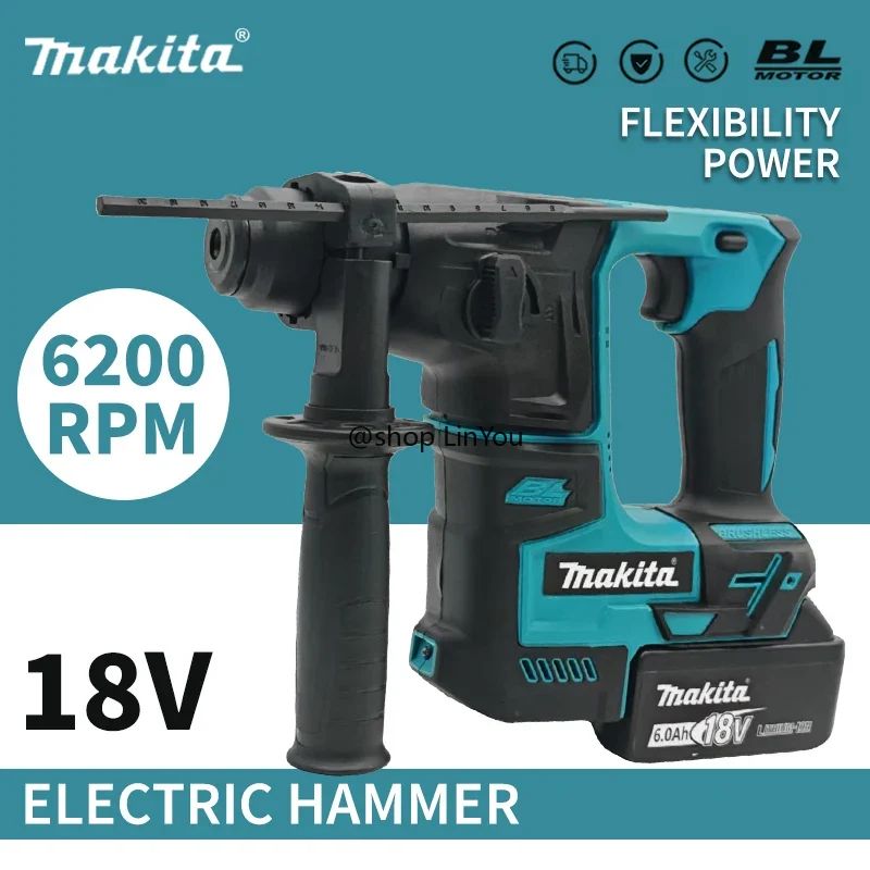 Martelo Elétrico Makita Original HR140D Brushless 18V Bateria de Lítio Martelo Sem Fio Furadeiras Sem Fio Ferramentas Elétricas Makita 18v