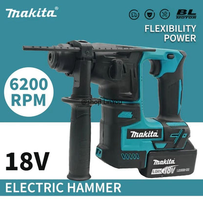 Martelo Elétrico Makita Original HR140D Brushless 18V Bateria de Lítio Martelo Sem Fio Furadeiras Sem Fio Ferramentas Elétricas Makita 18v
