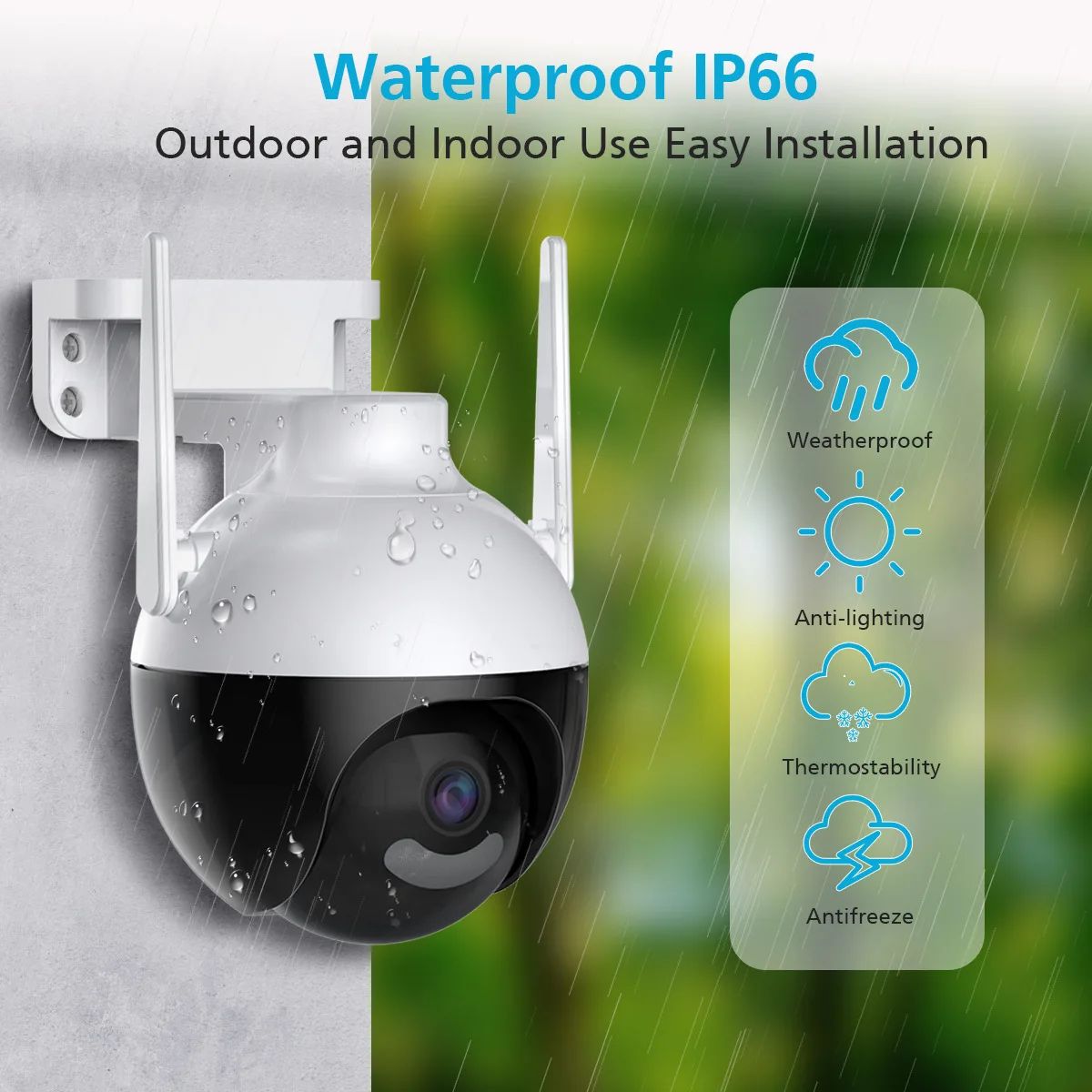 4K 8MP WiFi PTZ IP Camera Human Body Detection Indoor Outdoor Waterproof Color Night Vision Home Security Surveillance System