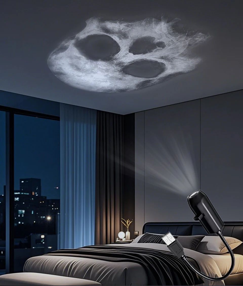 Projection Light 5V USB Direct Insertion Planet Christmas/Halloween Theme Replacement Light Ceiling Projection Light For bedroom