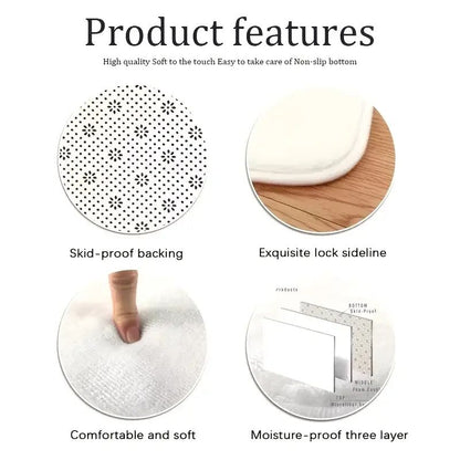 Christmas Area Rug Christmas Balls Living Room Rug Xmas Pine Rugs Green Bedroom Rugs Non Slip Carpet for Dining Room, Office