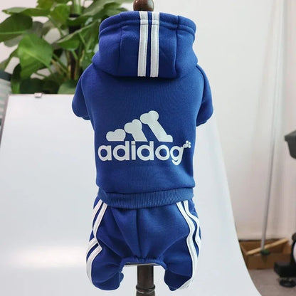 Roupas de inverno para cães pequenos Moletom Adidog para cães Macacão de lã para cães de raças pequenas Moletom esportivo para filhotes Macacão de 4 patas para cães