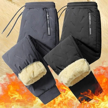 Ladies Thickened Cotton Pants Winter Outdoor Wear Lamb Velvet Fleece Lined Loose Casual Warm Slimming Snow Pants