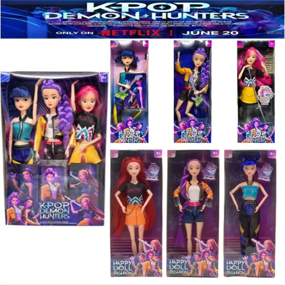 2025 New anime KPop Devil Hunter Doll Vinyl toy Rumi Mira zoi character vinyl mask small statue Birthday gift, fan gift