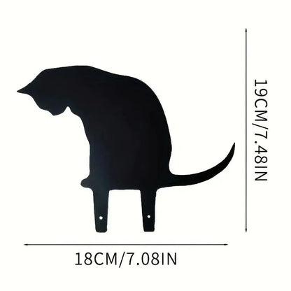Exclusive Cute Cat Garden Decorative Silhouette - Tiki-Inspired Cat Family Garden Stakes | Perfect Outdoor Statues for Garden