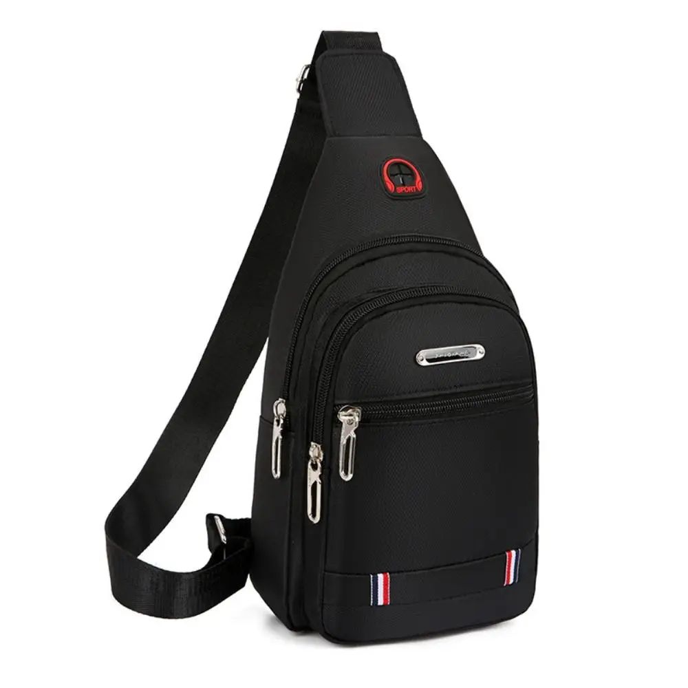 Black Grey Brown Men Messenger Bags New Rectangle Oxford Cloth Men Crossbody Bag USB Charge Shoulder Bag Male 3 Zipper Bag