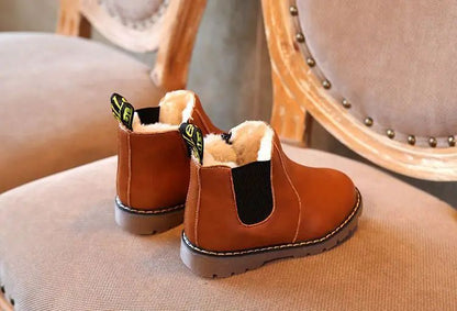 Children's Boots for Boys Girls Toddlers Little Kids Fashion Classic Ankle Boots Warm Rubber Chelsea Boots British Style 21-36