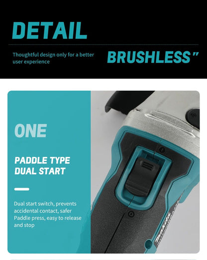 Esmerilhadeira Angular Makita 2025 NOVA DGA454: 18V, 8500r/min, Disco de 115mm, 660W, 3 Velocidades, Ideal para Cortar/Desbastar Madeiras e Metais