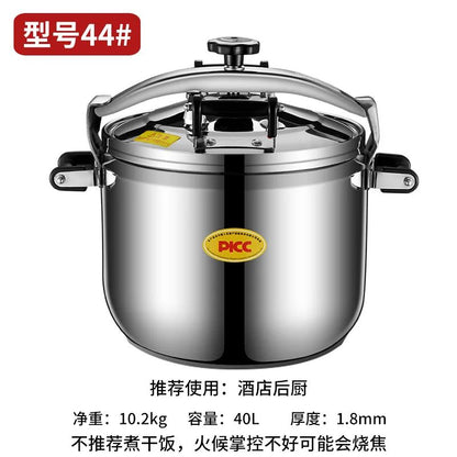 Panela de Pressão Extra Grande Panela de Pressão Comercial Espessa de Aço Inoxidável Utensílios de Cozinha Elétricos Bar de Jantar Casa Jardim