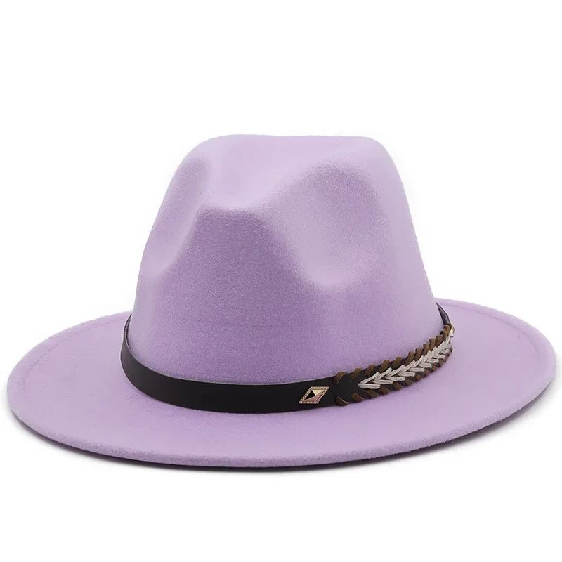 2025 Mulheres Homens Chapéu Panamá Fedora Aba Larga Proteção Solar Clássico Unissex Moda Chapéu Top para Festa Casamento Igreja