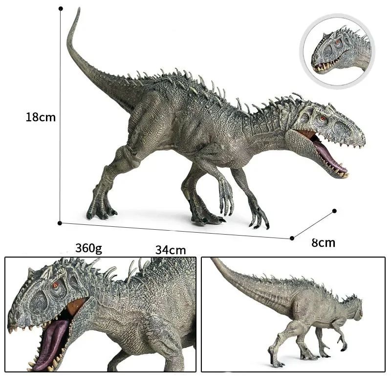 Estatueta Indominus Rex Estátua Tiranossauro Rex Boneco de Ação Dinossauro Escultura Decoração de Sala Acessórios de Mesa