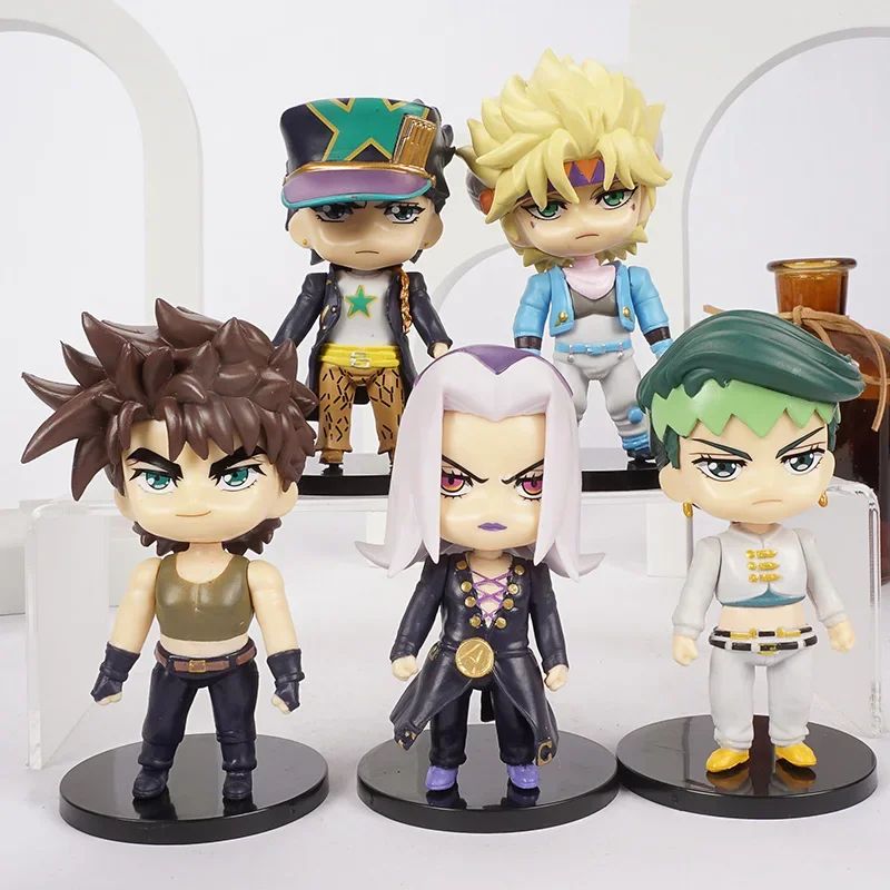 JoJo's Bizarre Adventure Jonathan Dio Higashikata Josuke Narancia Ghirga Pierre Q Versão Figuras Modelo Brinquedos Bonecas Presente