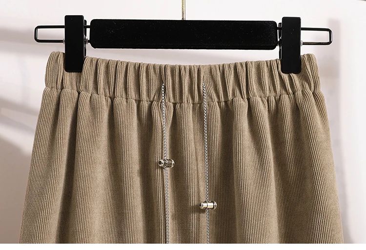 Women's New Style High-Waist Plus Size Skirts Elastic Waist Solid Wrap Buttocks Autumn Winter 2025 Versatile Straight Leg Skirt