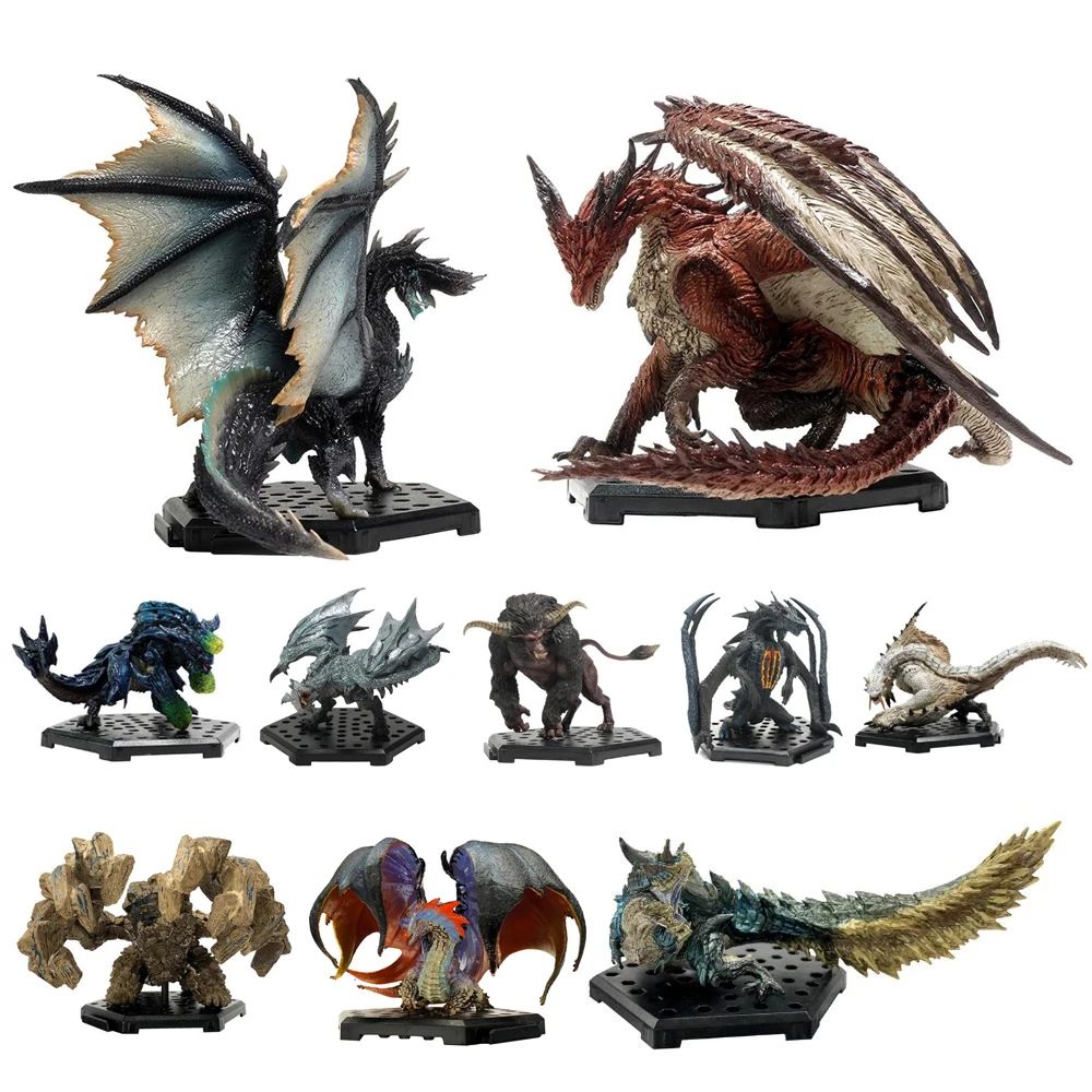 Monster Hunter World Boneco Plus Todos os Dragões Rathalos Nergigante Nargacuga Zinogre Kushala Daora Xenojiiva Boneco Modelo Brinquedos de Presente