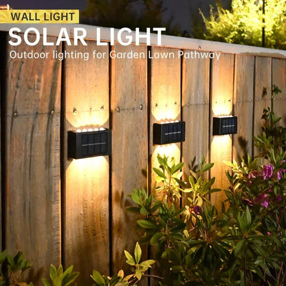 LED Solar Light Outdoor Waterproof Wall Lamp Up And Down Luminous Lighting for Garden Street Landscape Balcony Decor 1~4pcs