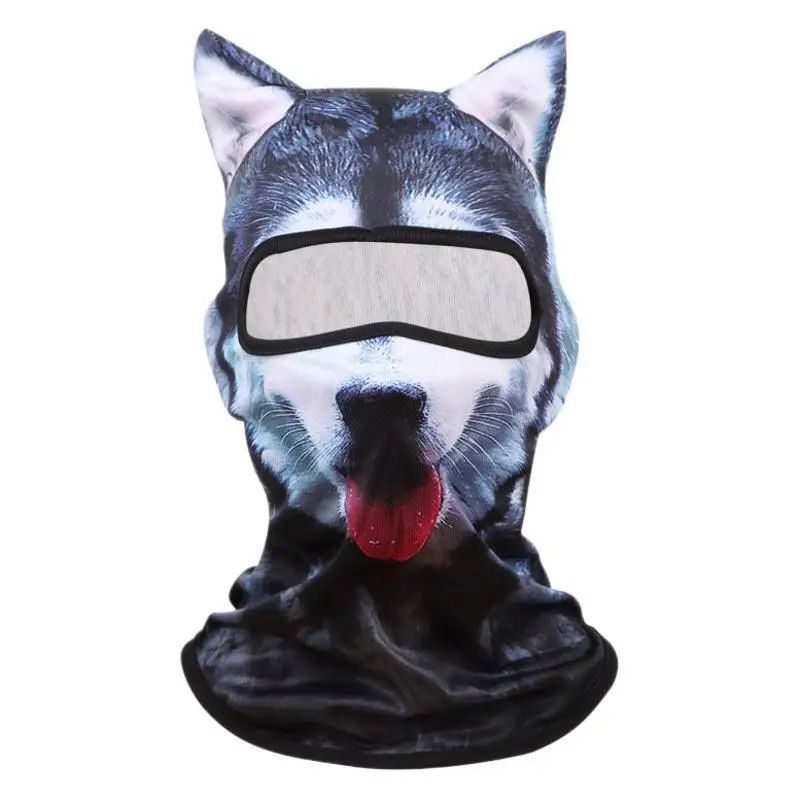 3D Cat Mask Dog Tiger Cosplay Balaclava Motorcycle Full Face Hood Mask Skiing Hat Helmet Cute Headgear Hat Halloween Party Masks