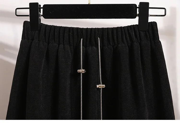 Women's New Style High-Waist Plus Size Skirts Elastic Waist Solid Wrap Buttocks Autumn Winter 2025 Versatile Straight Leg Skirt