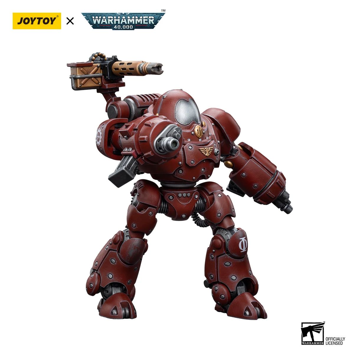 JOYTOY Warhammer 40k 1/18 Action Figures Mecha Adeptus Mechanicus Robô Kastelan com Explosor Pesado de Fósforo