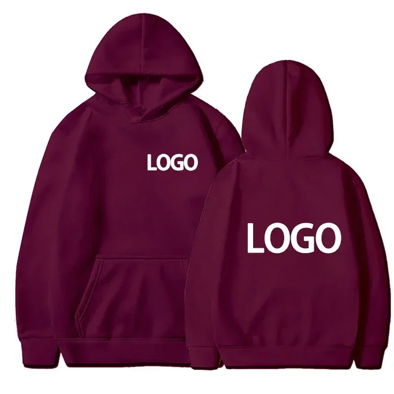Customized Pullover Hoodie Unisex Poly-Cotton Blend Loose Casual Wear For Team Bulk Order Club Events