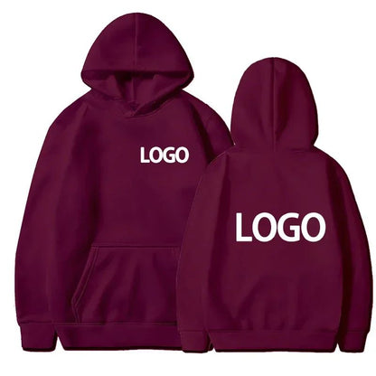 Customized Pullover Hoodie Unisex Poly-Cotton Blend Loose Casual Wear For Team Bulk Order Club Events