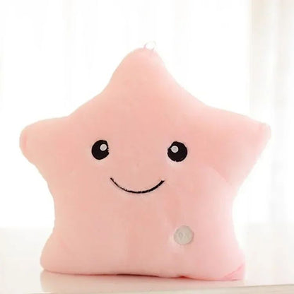 Luminous Star Plush Throw Pillow Bright Led Light Star Stuffed Cushion Sofa Decorative Pillow Office Sleeping Back Cushion Decor