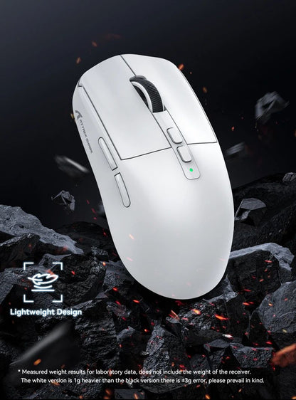 Attack Shark X6 PAW3395 Bluetooth Mouse,2.4 Tri-Mode Connection, RGB Touch Magnetic Charging Base, Macro Gaming Mouse