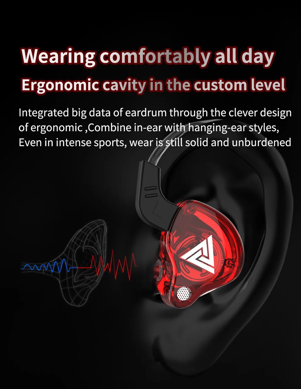 QKZ AK6 In Ear Earphone 6 Dynamic Driver Unit Headphone With Mic Stereo Sports HiFi Subwoofer Headset Monitor Earbuds For iPhone