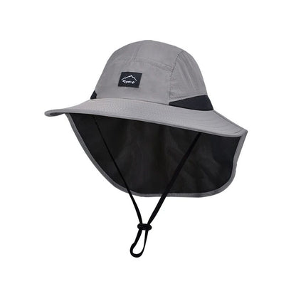 Summer MEN Shawl Fisherman Hat Quick Drying Breathable Sunshade Hat Outdoor Sun Protection Fishing Hat