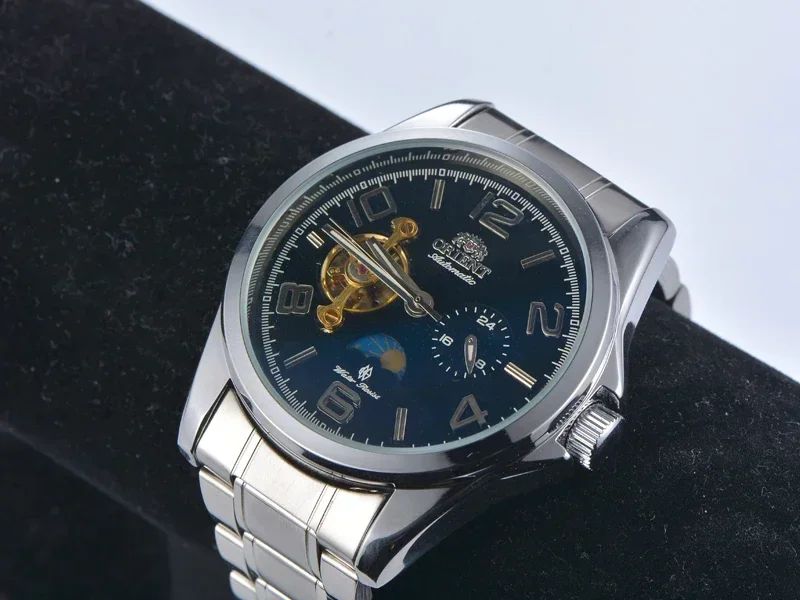 Orient Watches Alta Qualidade AAA Relógio Novo Top Relógio Masculino Luxo Multi-Funções Todo em Aço Automático Mecânico Turbilhão