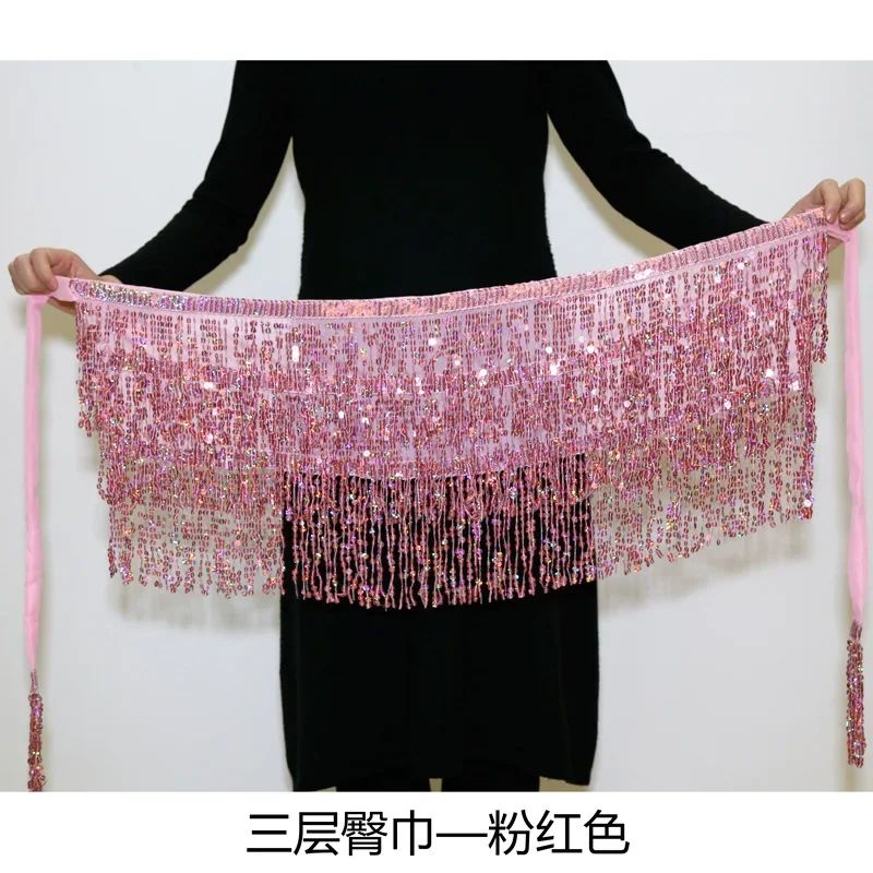Sexy Sequins Tassel Dancewear Mini Skirt Women Clothes Jupe Femme Belly Dance Skirts Ladies Faldas Performance Stage Bottom Saia