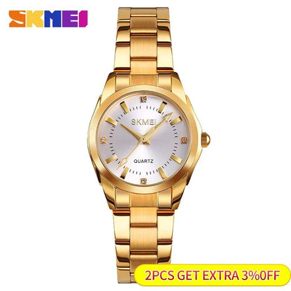 Skmei Japan Movement Luxury Quartz Watches For Women Thin Lady Hour Ladies Reloj Mujer Fashion Simple Quartz Women Watch 1620
