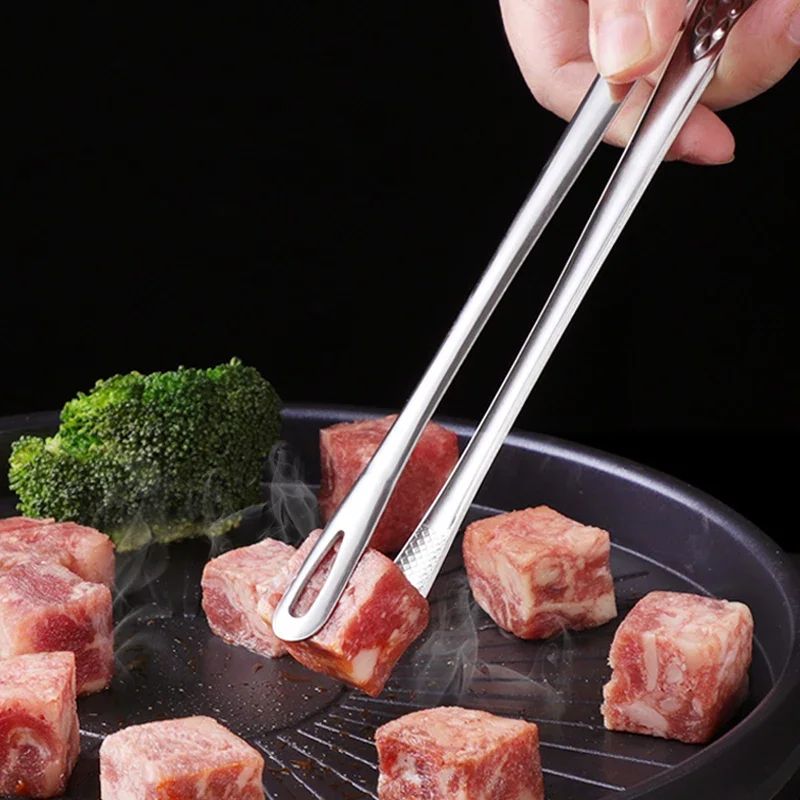 Pinça de Cozinha em Aço Inoxidável Pinça para Churrasco Clipe Pinça de Carne para Churrasqueira Pinça de Cozinha para Utensílios de Alimentos Acessórios de Cozinha
