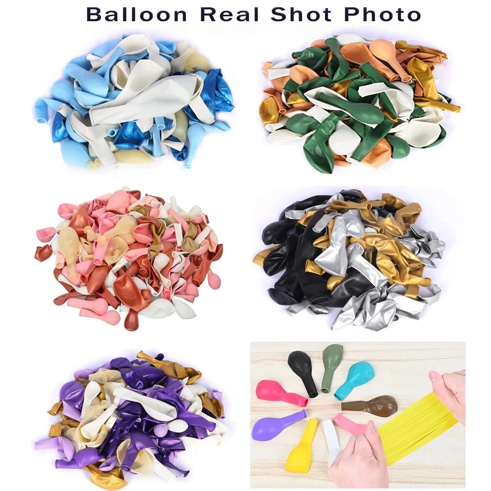 Black and Gold Balloons Garland Arch Kit with Starburst Foil Balloons for Wedding Birthday Family Party Decorations Supplies