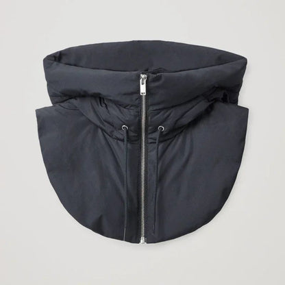 Chapéus com capuz de penas ultraleves de inverno para mulheres e homens Cachecol de anel quente Balaclava Chapéu de pescoço com zíper Cachecol de casaco com cordão Top curto