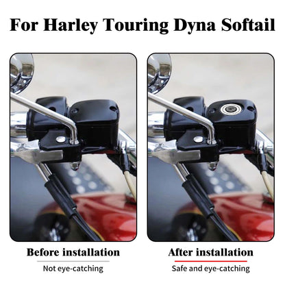 Tampa do Cilindro Mestre de Freio Dianteiro de Moto para Harley Softail Fat Boy Slim Touring Road King Street Glide FLHT Dyna Low Rider