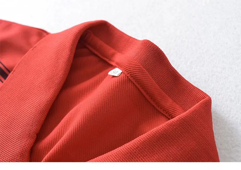 Men's Polo Shirt Button Up Polos Business Casual Lapel Short Sleeve T Shirt Summer Regular Fit Red Black Polo Stripe Shirts