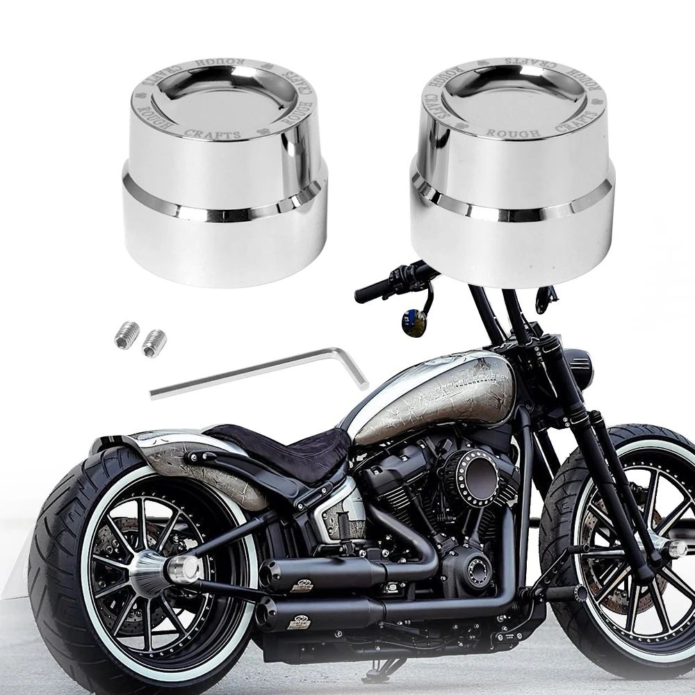 Para Harley Sportster XL 883 1200 Dyna Softail Fat Boy Touring Street Road Electra Tri Glide Capas Porcas Eixo Dianteiro Traseiro;0