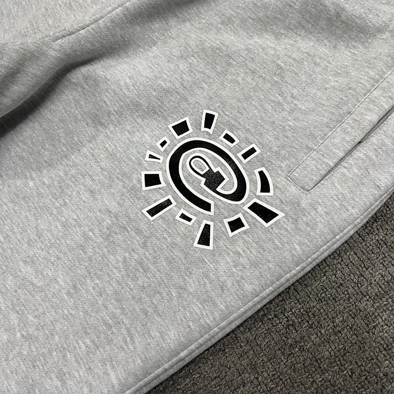American High Street Black Sweatpants ADWYSD Pants Sunroll Fleece Zipper Pocket Men Women Cleanfit Trousers