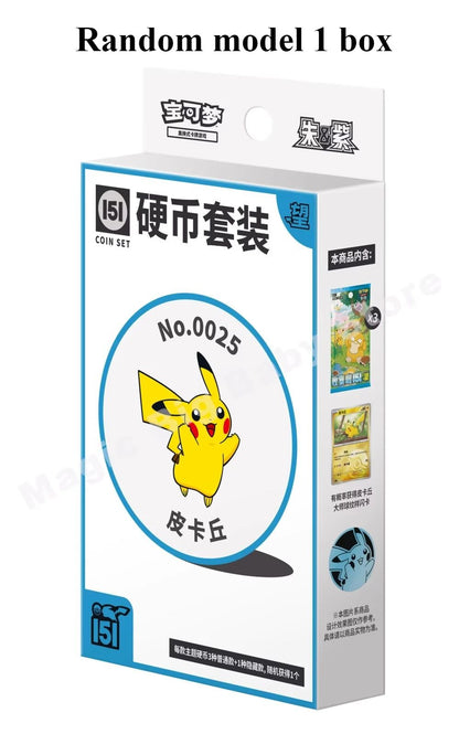 Cartas Pokémon Originais de Negociação PTCG Desenho Animado Colecionável 151 Ver Pacote Suplementar Moeda 151 Livro de Cartas Colecionáveis Presente para Criança