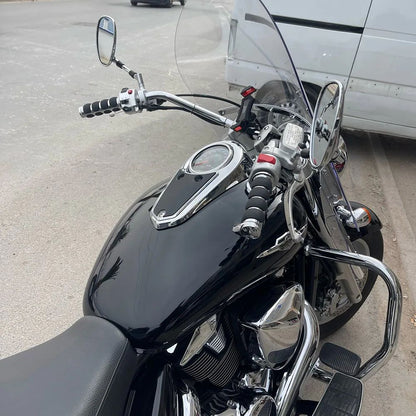 Manoplas de Guidão de Moto 25mm 1" para Harley Cruiser Chopper Custom Suzuki Boulevard M109R Road Glide