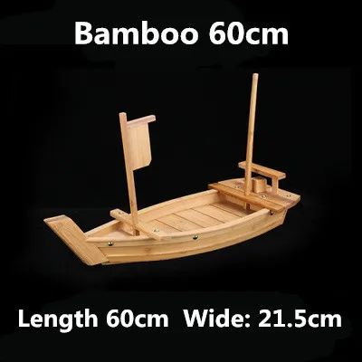 Barcos de Sushi Grande Culinária Japonesa de 40cm a 90cm Bandeja de Sashimi Variado Prato Frio Ferramenta para Frutos do Mar Madeira Restaurante Feito à Mão navio