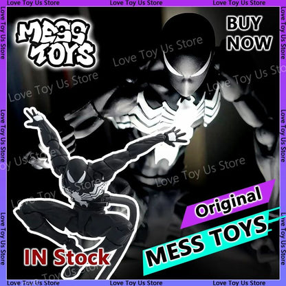 Em estoque: Bonecos de Ação de Anime Homem-Aranha com Traje Simbionte e Aranha Escarlate da Mess Toys - Conjunto de Presente Colecionável