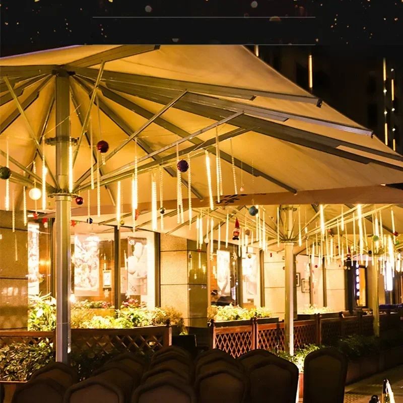 EU/US Meteor Shower LED String Lights Christmas Tree Garden Decor Birthday Wedding Christmas Party Decoration Fairy Lights