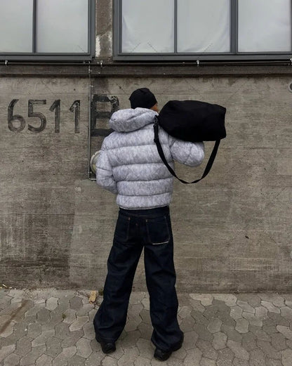 Autumn and Winter Trendy Casual Streetwear Harajuku Camouflage Waterproof Zipper Hooded Jacket Men Retro Loose Warm Coat Women