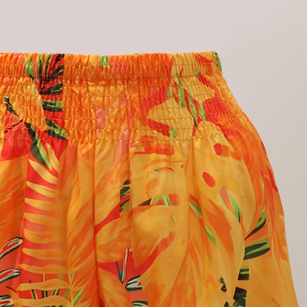 Shorts Summer Beach Style Floral Graphic Print High Waist Casual Mini Shorts For Women