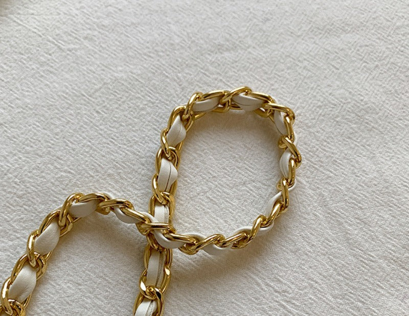 New Fashion Women's Shoulder Bag Simple Chain Texture Small Square Bag Light Luxury Party Crossbody Bag Purses and Handbags