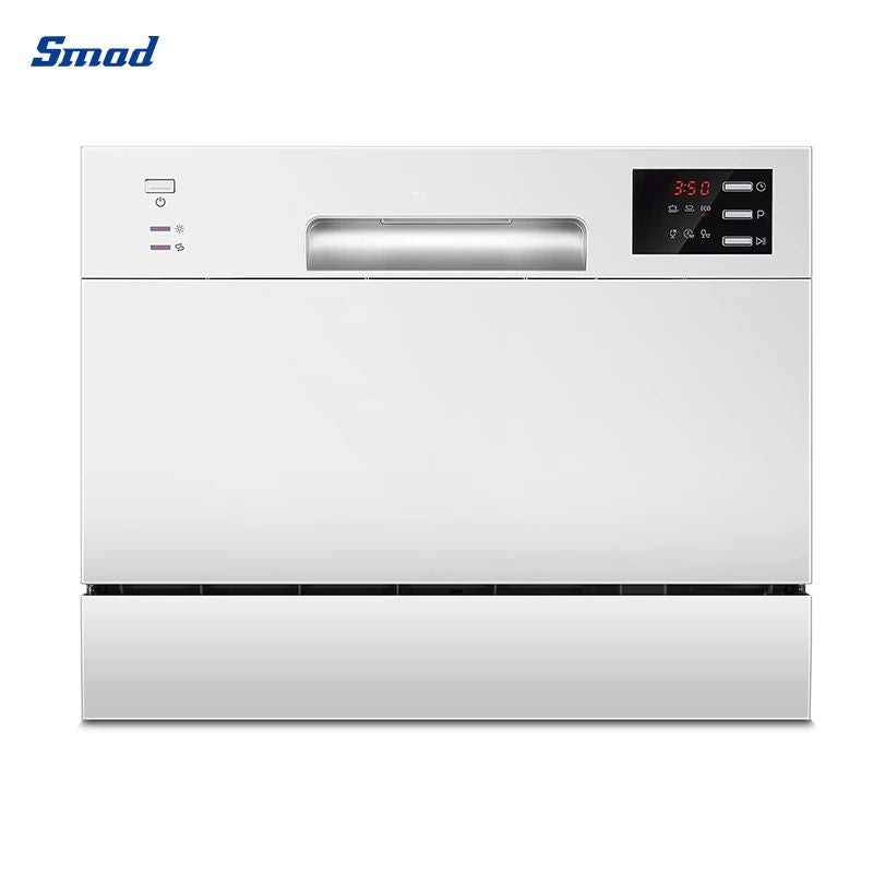Portable Mini Countertop Dishwasher 6 Place Settings Compact Electric Dish Washing Machine for Home Apartment Dorm Kitchen