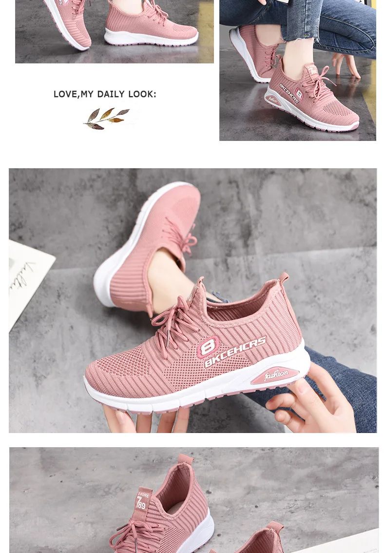 Women Casual Shoes Fashion Breathable Walking Mesh Flat Shoes Sneakers Women 2024 Gym Vulcanized Shoes Purple Female Footwear